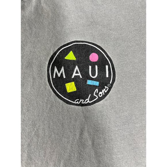 Maui & Sons Surf Graphic Tee Gray Size M Vintage Look - Picture 5 of 7